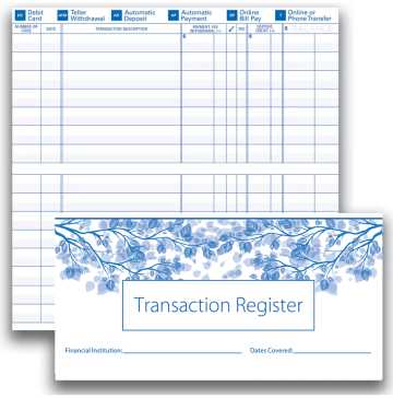 Order Checkbook Registers To Keep Track of Your Finances