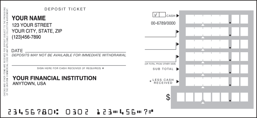 Free Printable Printable Deposit Slip Template