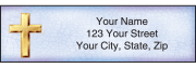 Enlarged view of believe address labels 