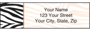 Enlarged view of neon safari address labels 