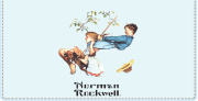 Enlarged view of norman rockwell checkbook cover 