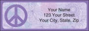 Enlarged view of peace address labels 