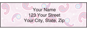 Enlarged view of simply paisley address labels 