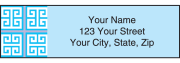 Enlarged view of twisted address labels 