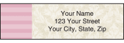 Enlarged view of vintage address labels 