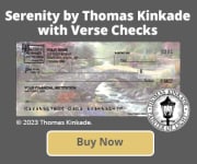 Serenity by Kinkade with Verse Checks