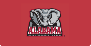 Enlarged view of alabama logo checkbook covers 