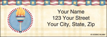 america the beautiful address labels - click to preview