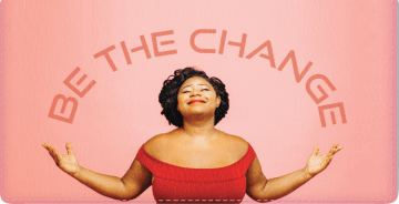 Enlarged view of be the change checkbook cover 