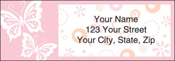 paper butterflies address labels - click to preview