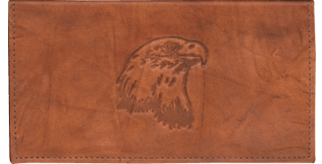 Enlarged view of eagle checkbook cover 