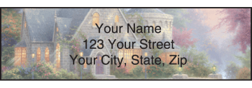 quiet escapes by thomas kinkade address labels - click to preview