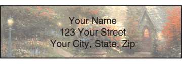 quiet escapes by thomas kinkade address labels - click to preview
