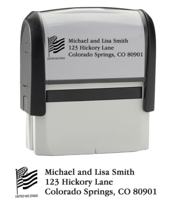 Enlarged view of flag - return address stamp 