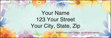 in full bloom by kathy davis address labels - click to preview