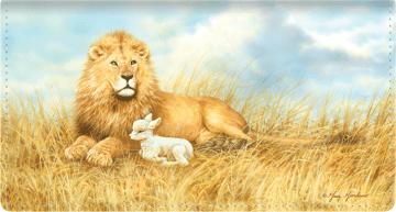 Lion and the Lamb Checkbook Cover - click to view larger image