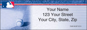 Enlarged view of major league baseball address labels 