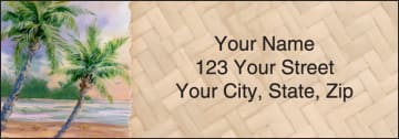 palm trees address labels - click to preview