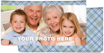 Blue Plaid Photo Checkbook Cover – click to view product detail page