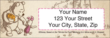 disney pooh & friends address labels - click to preview