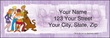 scooby-doo mystery inc address labels - click to preview