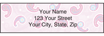 Enlarged view of simply paisley address labels 