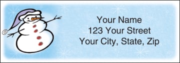 Enlarged view of snow days address labels 