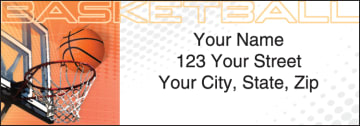 Enlarged view of sports fanatic address labels 