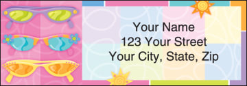 sunny days address labels - click to preview