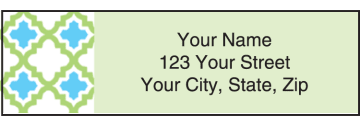 Enlarged view of twisted address labels 