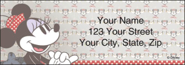 disney vintage minnie address labels - click to preview