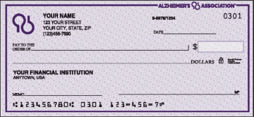 Alzheimer's Association Checks - click to view larger image