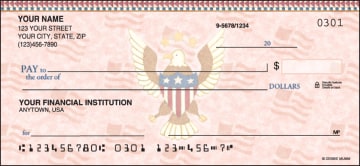 Enlarged view of america the beautiful checks 
