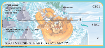 Enlarged view of looney tunes checks 