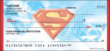 Enlarged view of superman checks 