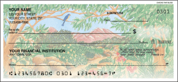 Enlarged view of watercolor blessings checks 