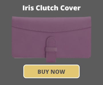Iris Clutch Checkbook Cover