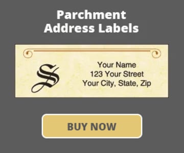 Parchment Address Labels with Monogram
