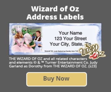 The Wizard of Oz Address Labels