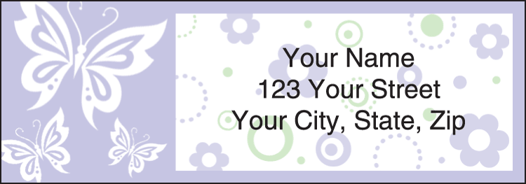 Paper Butterflies Address Labels – click to view product detail page