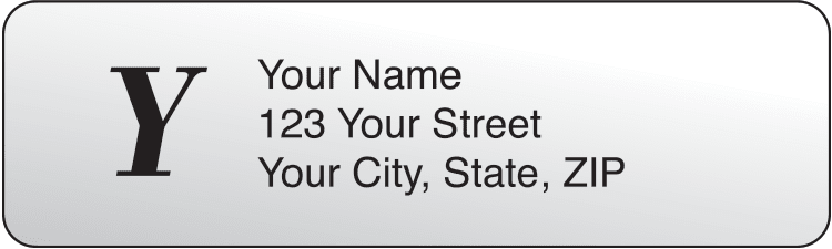 Monogram address labels roll