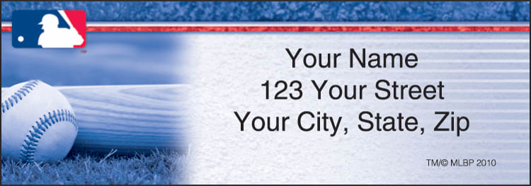 Major League Baseball Address Labels | Checks Unlimited