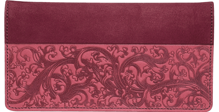 Enlarged view of renaissance checkbook cover 