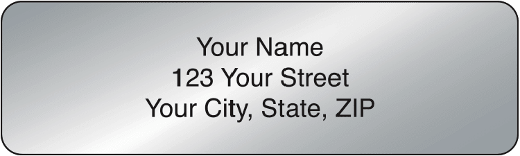 Silver Rolled Address Labels - 500 Qty | Checks Unlimited