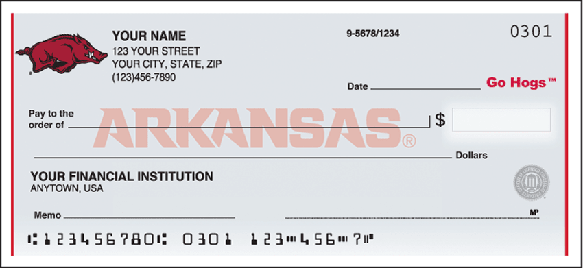 Arkansas® Logo Checks – click to view product detail page