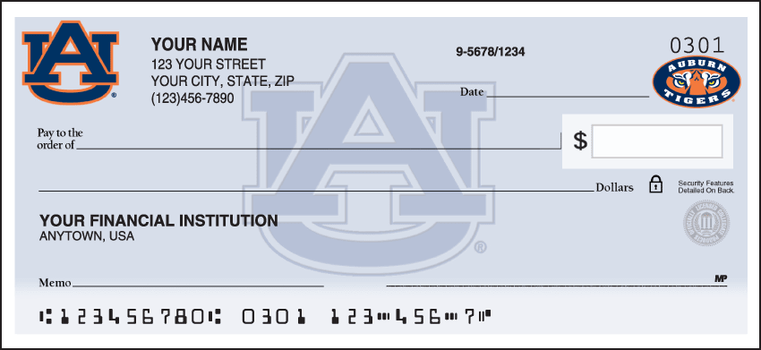 Auburn Logo Checks – click to view product detail page