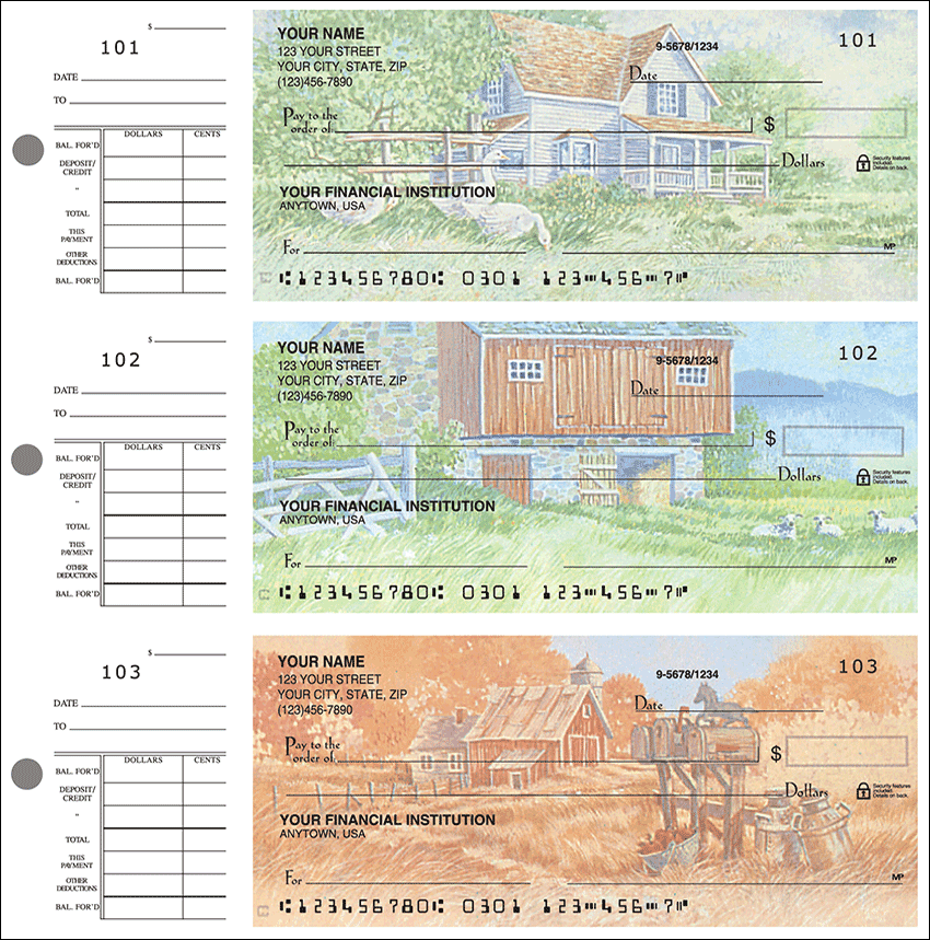 Country 'Scapes Desk Set Checks – click to view product detail page