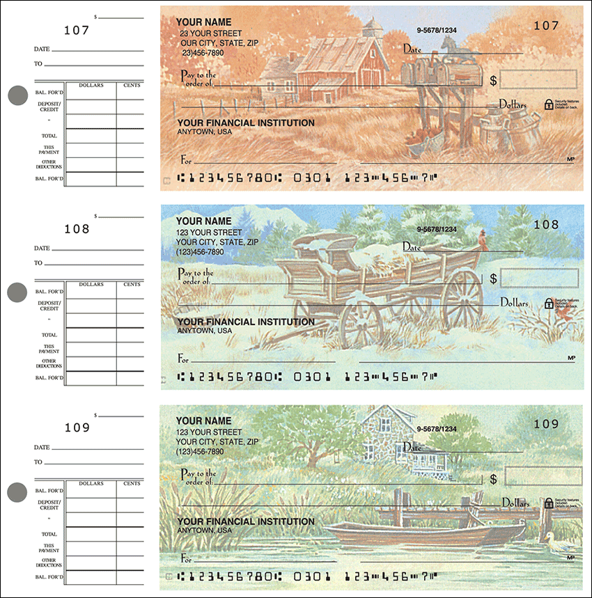 Country 'Scapes Desk Set Checks Checks Unlimited