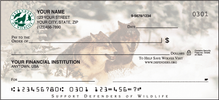 Defenders of Wildlife Wolves Checks – click to view product detail page