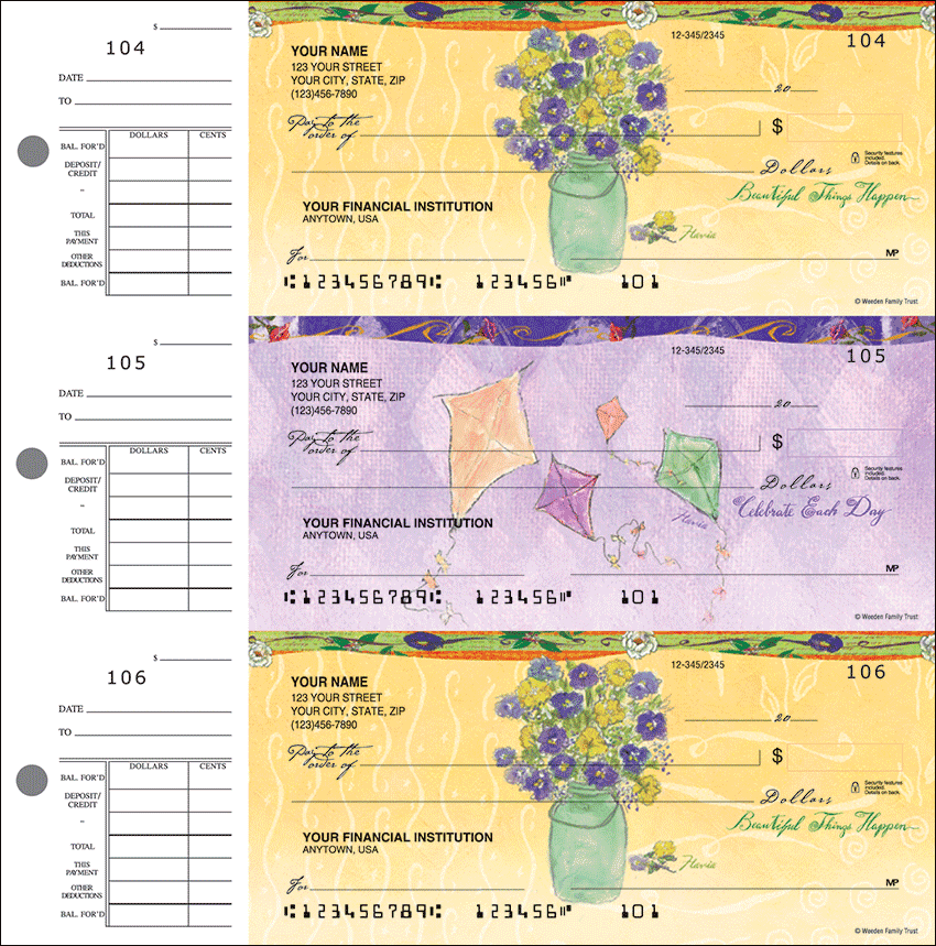 Flavia Celebrations Desk Set Checks Checks Unlimited